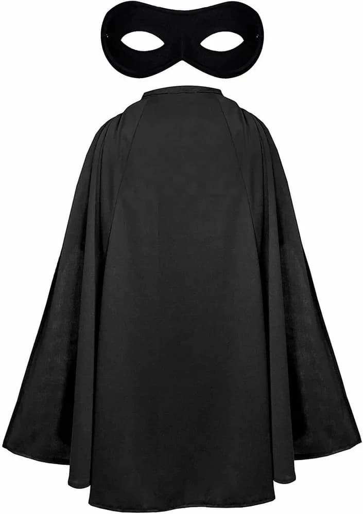 Children's Black Cape & Mask