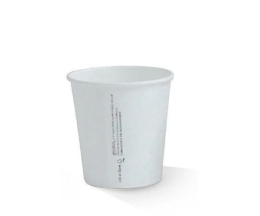 6oz. White Paper Single-Wall Takeaway Cups - Pk 50
