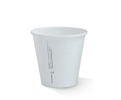 8oz. White Paper Single-Wall Takeaway Cups - Pk 50