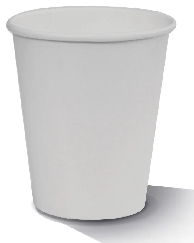 10oz. White Paper Single-Wall Takeaway Cups - Pk 50