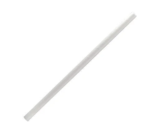 White Eco Paper Drinking Straws - Pk 50