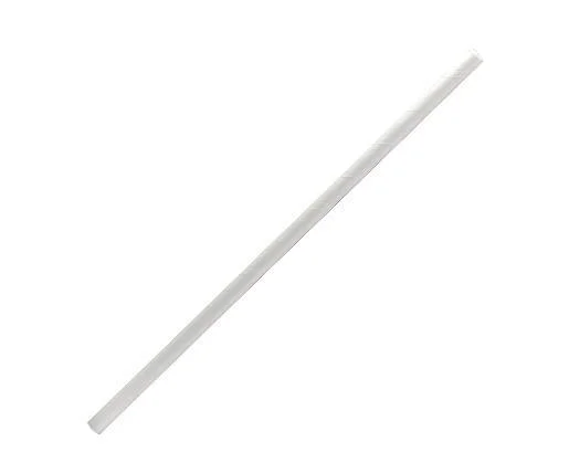 White Eco Paper Cocktail Straws - Pk 50