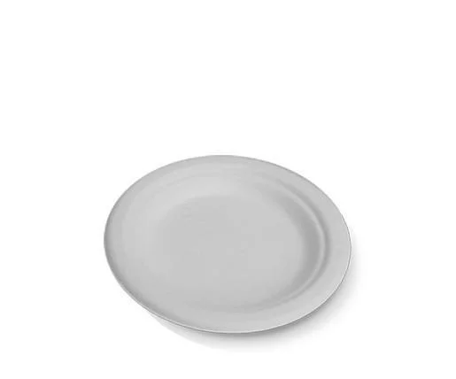 Small White Sugarcane Round Plates (17cm) - Pk 50