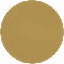 Paper Plates 17cm Round 20CT - Gold Pk 20