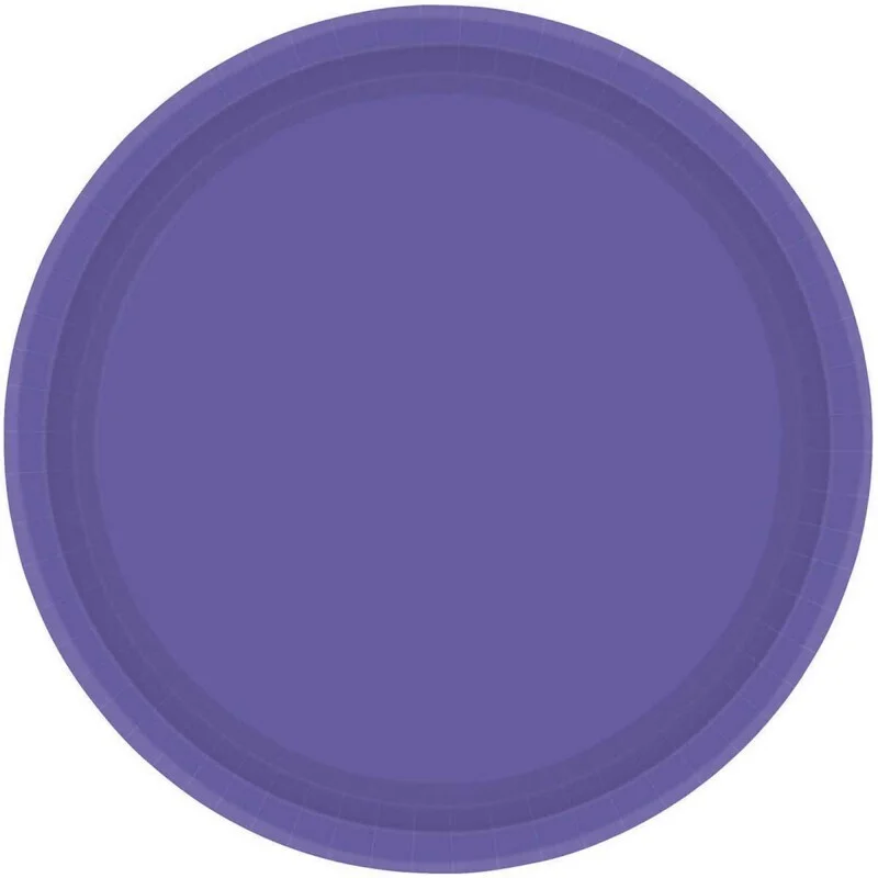 Paper Plates 17cm Round 20CT - New Purple Pk 20