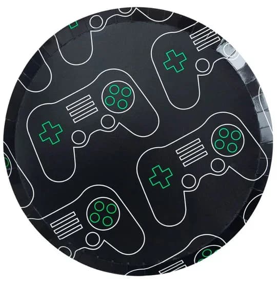 Game Controller Paper Plates NPC Pk 8