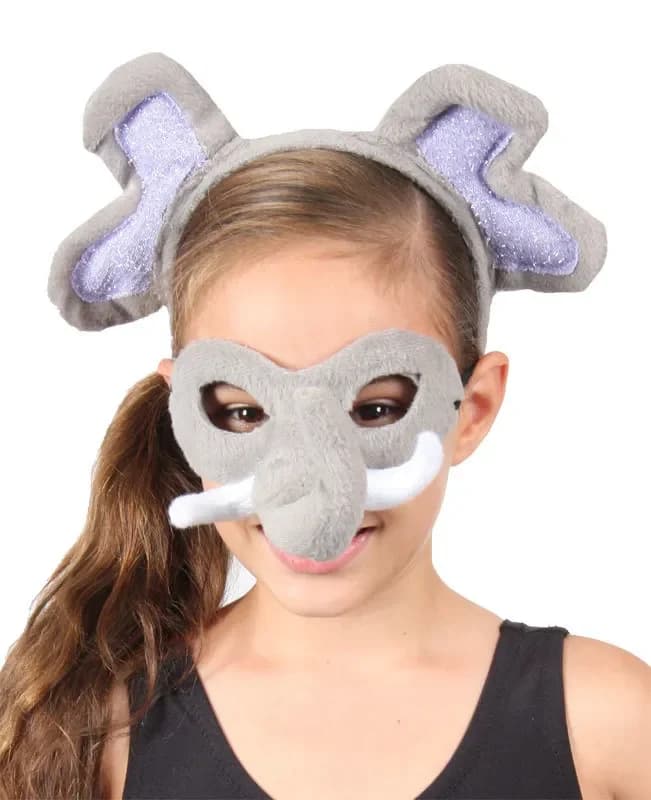 Animal Headband & Mask Set - Elephant
