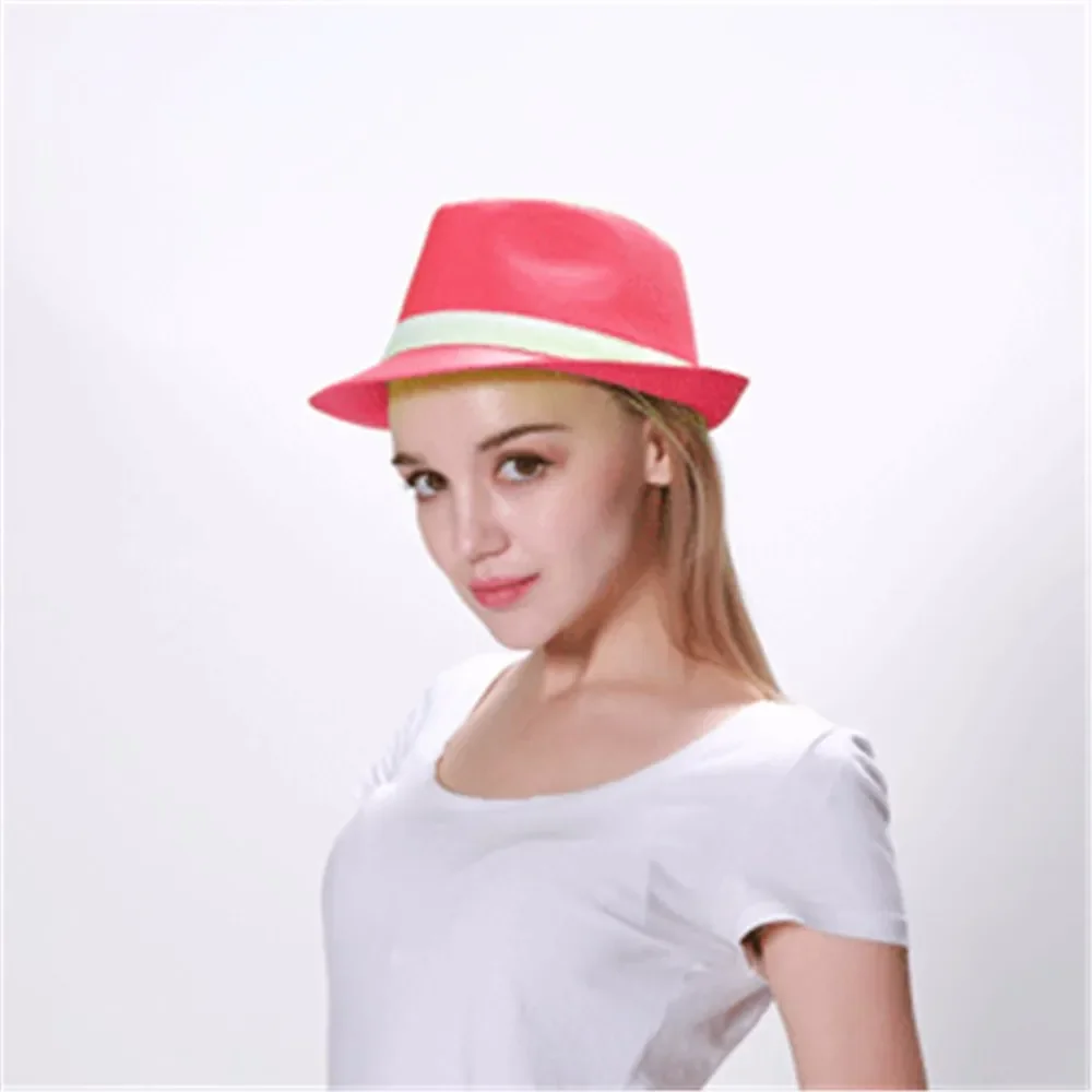 Hot Pink Fedora Cap