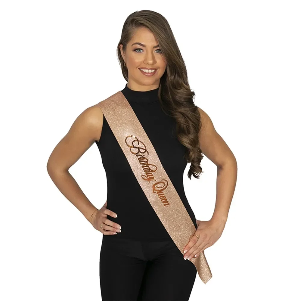 Birthday Queen Rose Gold Sash