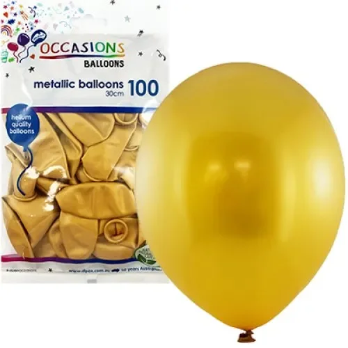 Metallic Gold Balloon (30cm) - Pk 100