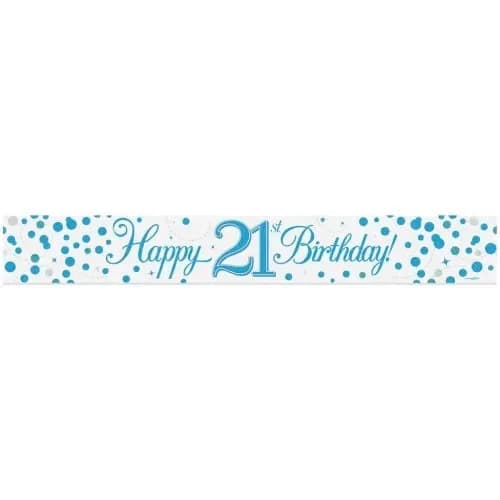 Sparkling Fizz 21st Blue Banner (270cm) Pk 1
