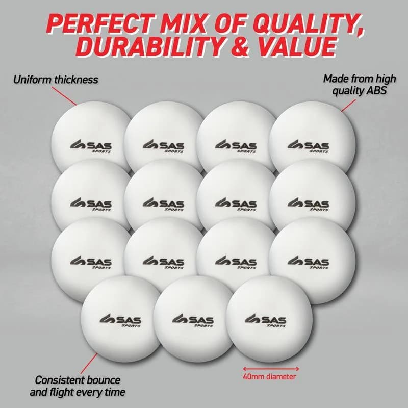 Table Tennis Balls 15pk ABS