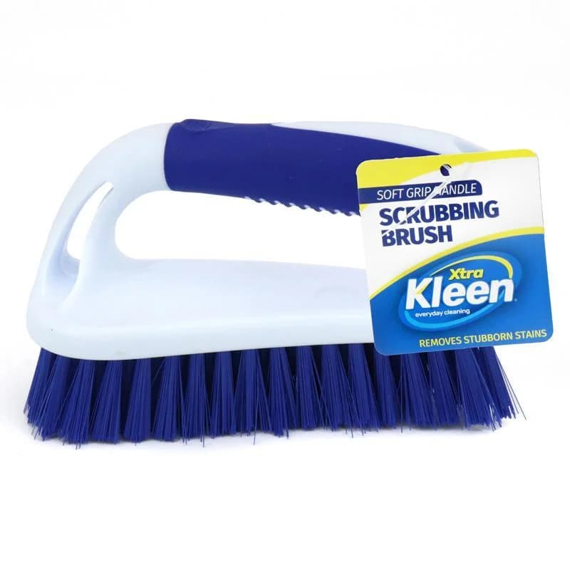 Contoured Scrub Brush with Soft Grip Handle - Large - 15.3cm x 9.5cm x 6.5cm