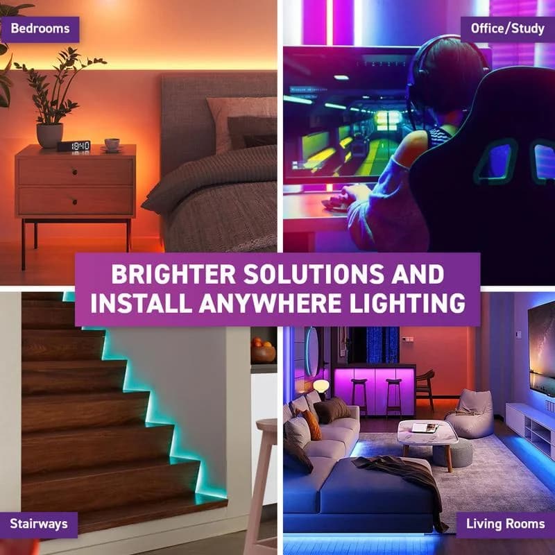 LED Strip Light USB Powered With Remote 5m, Features 5 Modes, 16 Colours & 150 LED, Remote Requires 2 x AAA Batteries, Not Included)