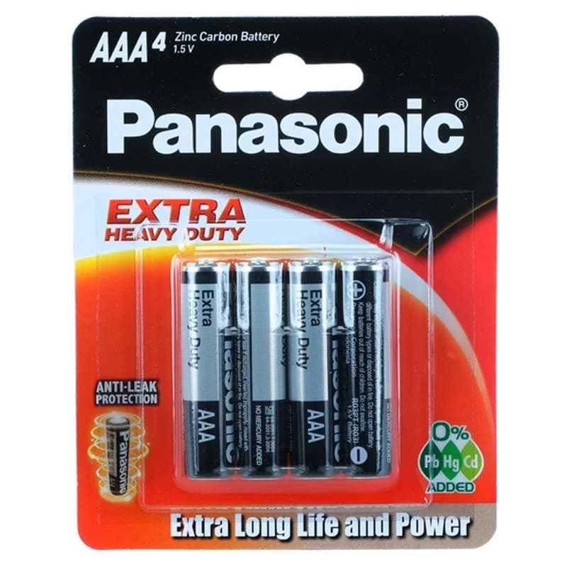 Battery Panasonic Extra Heavy Duty (AAA) - Pk 4