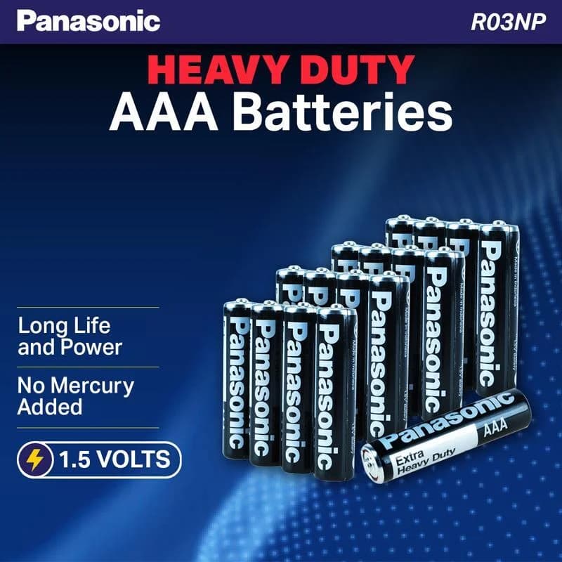 Battery Panasonic Extra Heavy Duty (AAA) - Pk 4