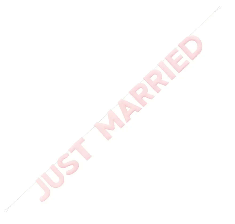 "Just Married" Fabric Garland 2.13m