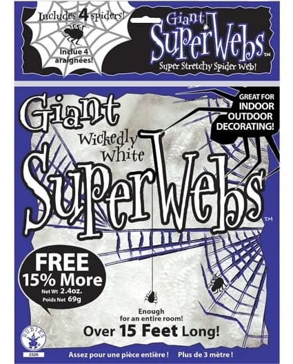 White Spider Webbing Halloween Decoration