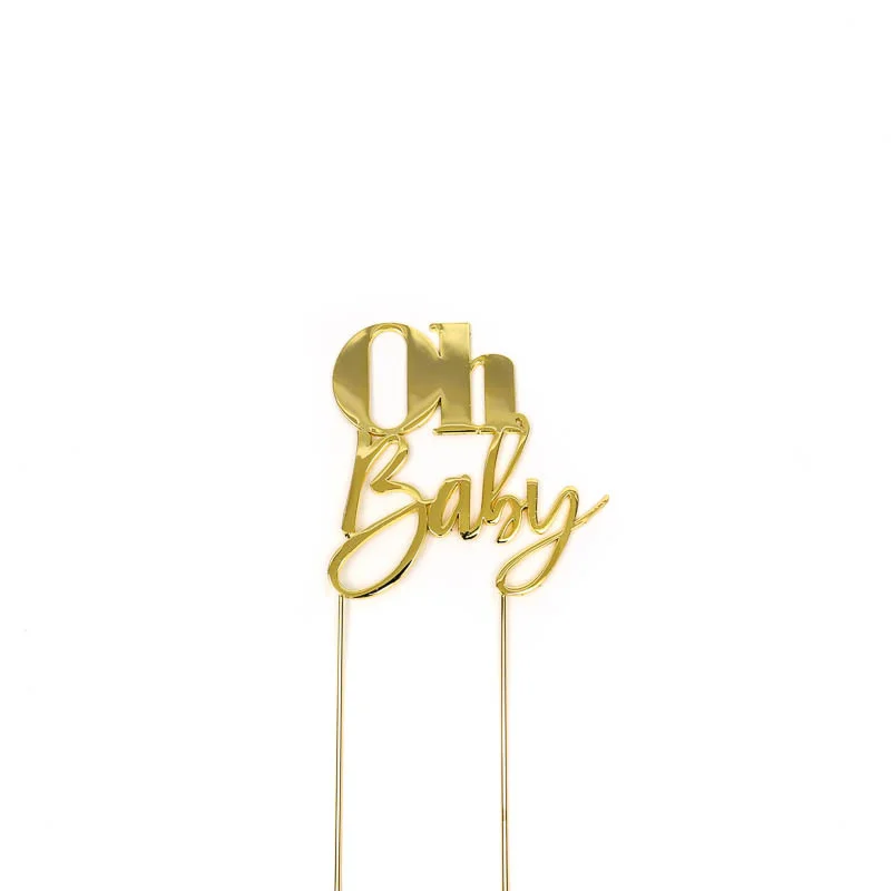 GOLD Metal Cake Topper - OH BABY*