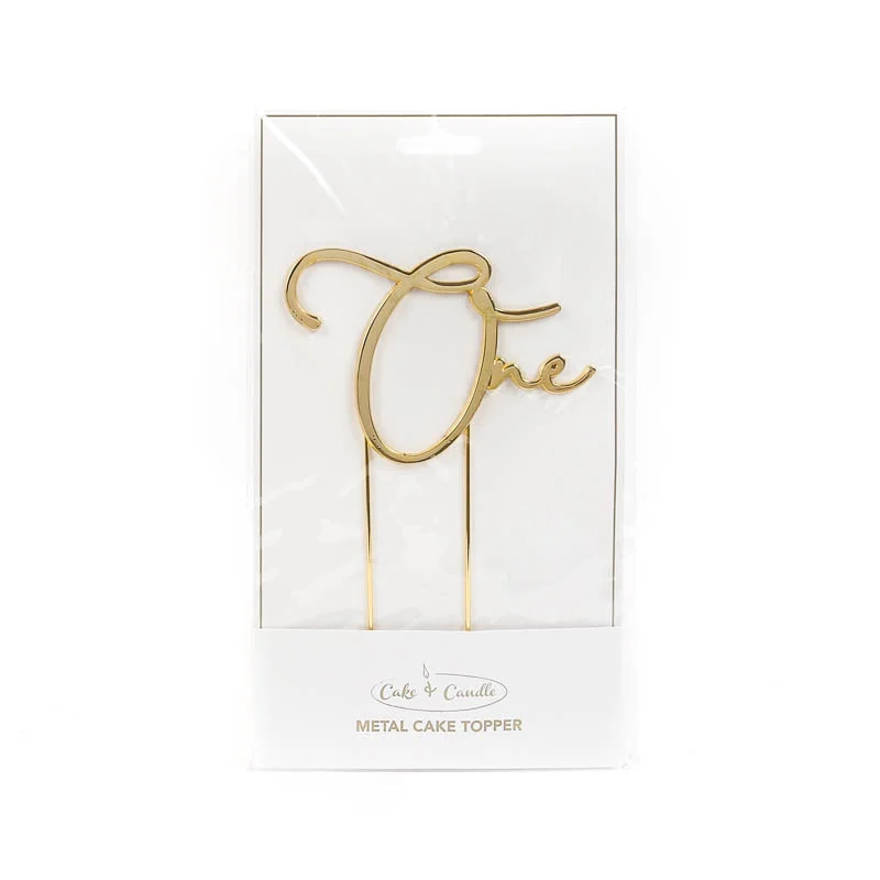 GOLD Metal Cake Topper - ONE*