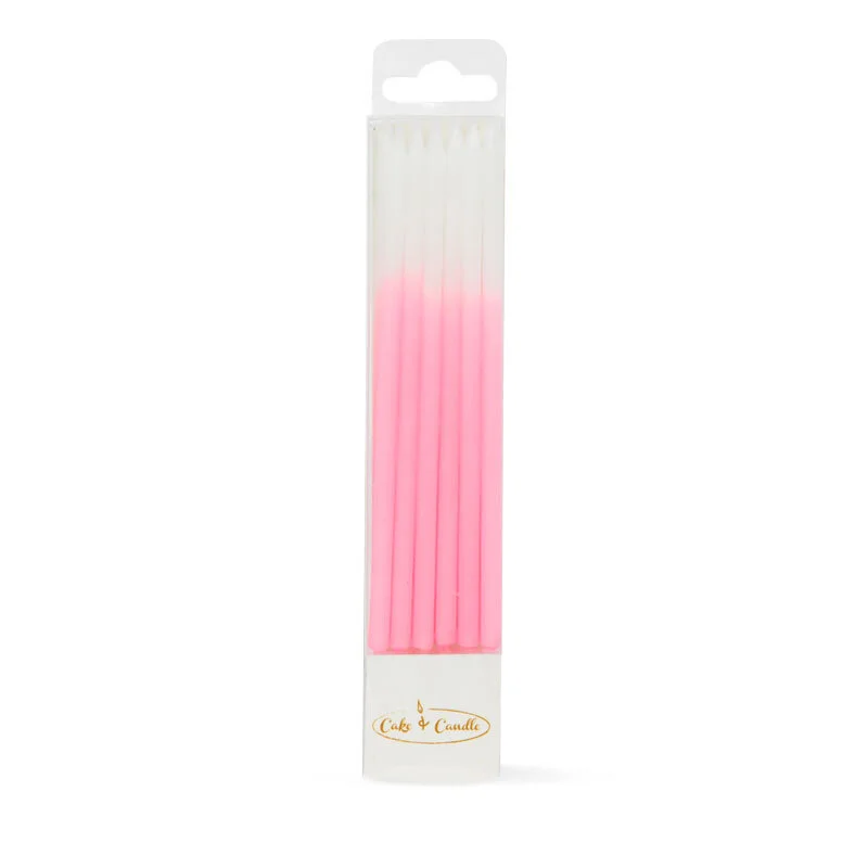 OMBRE Cake Candles PINK (Pack of 12)