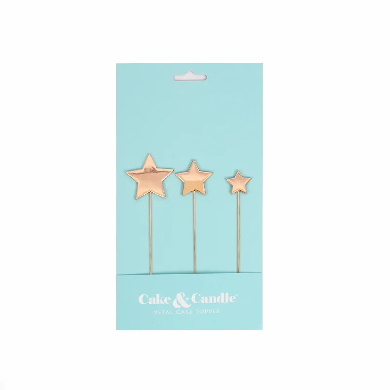 ROSE GOLD Metal Cake Topper - STARS*