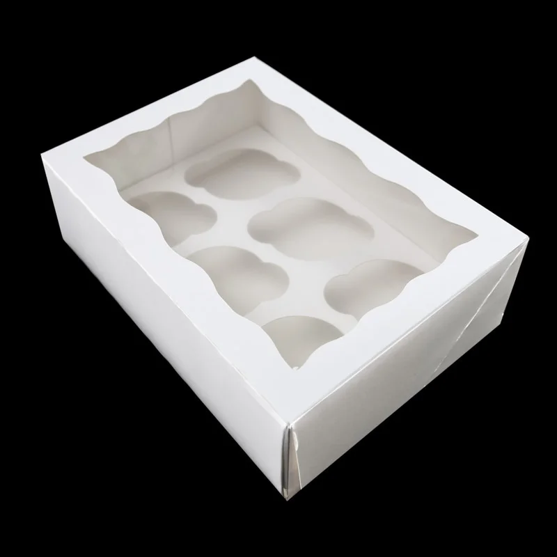 PAPYRUS Hangsell Cupcake Box with PVC Window (holds 6 cupcakes)