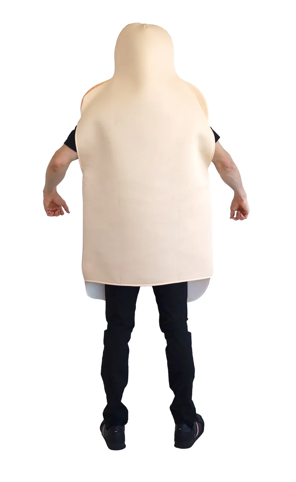 Adults Hot Dog Costume - back view, worn by model