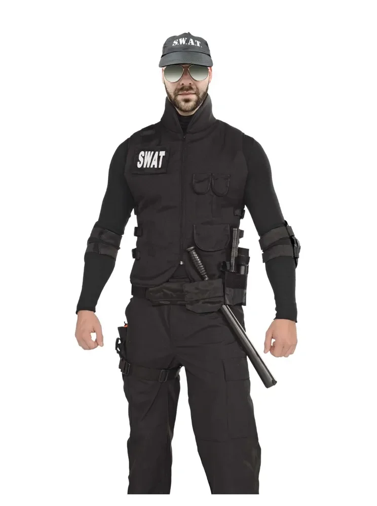 Adults SWAT Vest Costume - Black (Tactical Vest)
