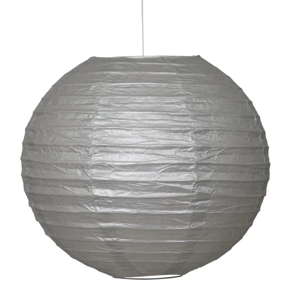 Paper Lantern 12" - Metallic Silver