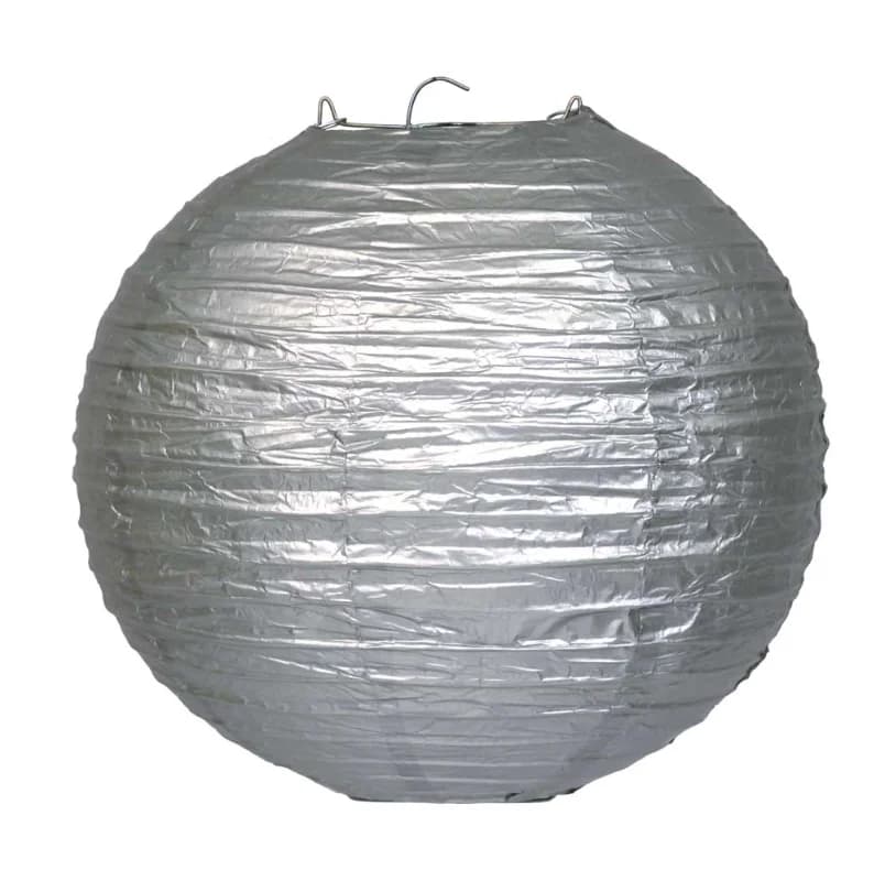 Paper Lantern 16" - Metallic Silver