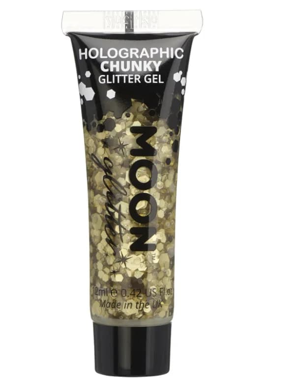Holographic Gold Moon Chunky Glitter Gel