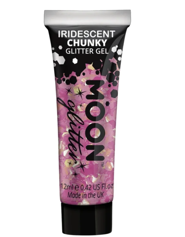 Iridescent Pink Moon Chunky Glitter Gel