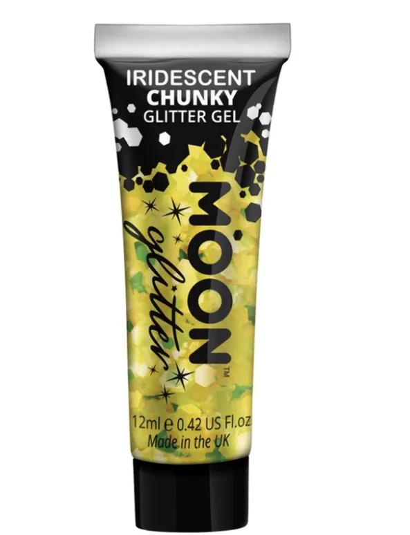 Iridescent Yellow Moon Chunky Glitter Gel