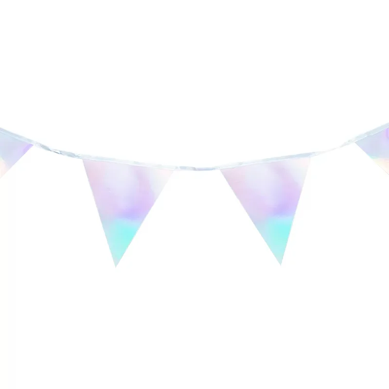 Iridescent Silver Pennant Bunting (3.5M)