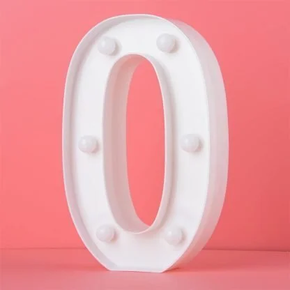 0 Light Up LED Number (21x13x4.5cm)
