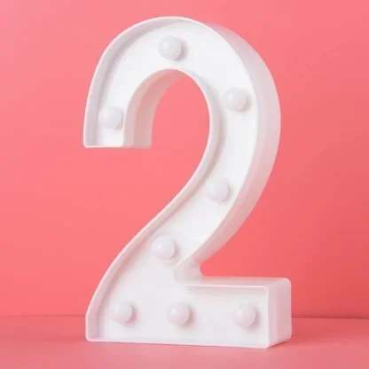 2 Light Up LED Number (21x13x4.5cm)