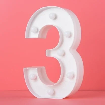 3 Light Up LED Number (21x13x4.5cm)