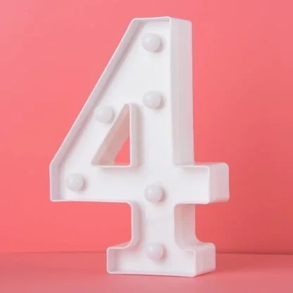 4 Light Up LED Number (21x13x4.5cm)