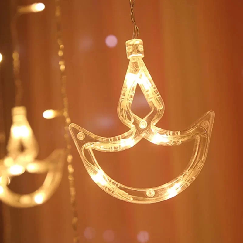 Diwali Diya LED Curtain Lights 3m