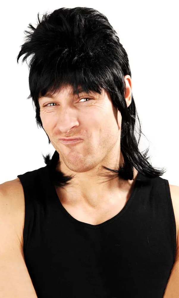 Dazza Black Mullet Wig