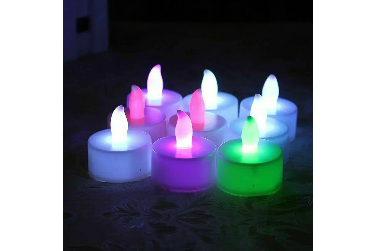 Colour Changing LED Tealights - Pk 10