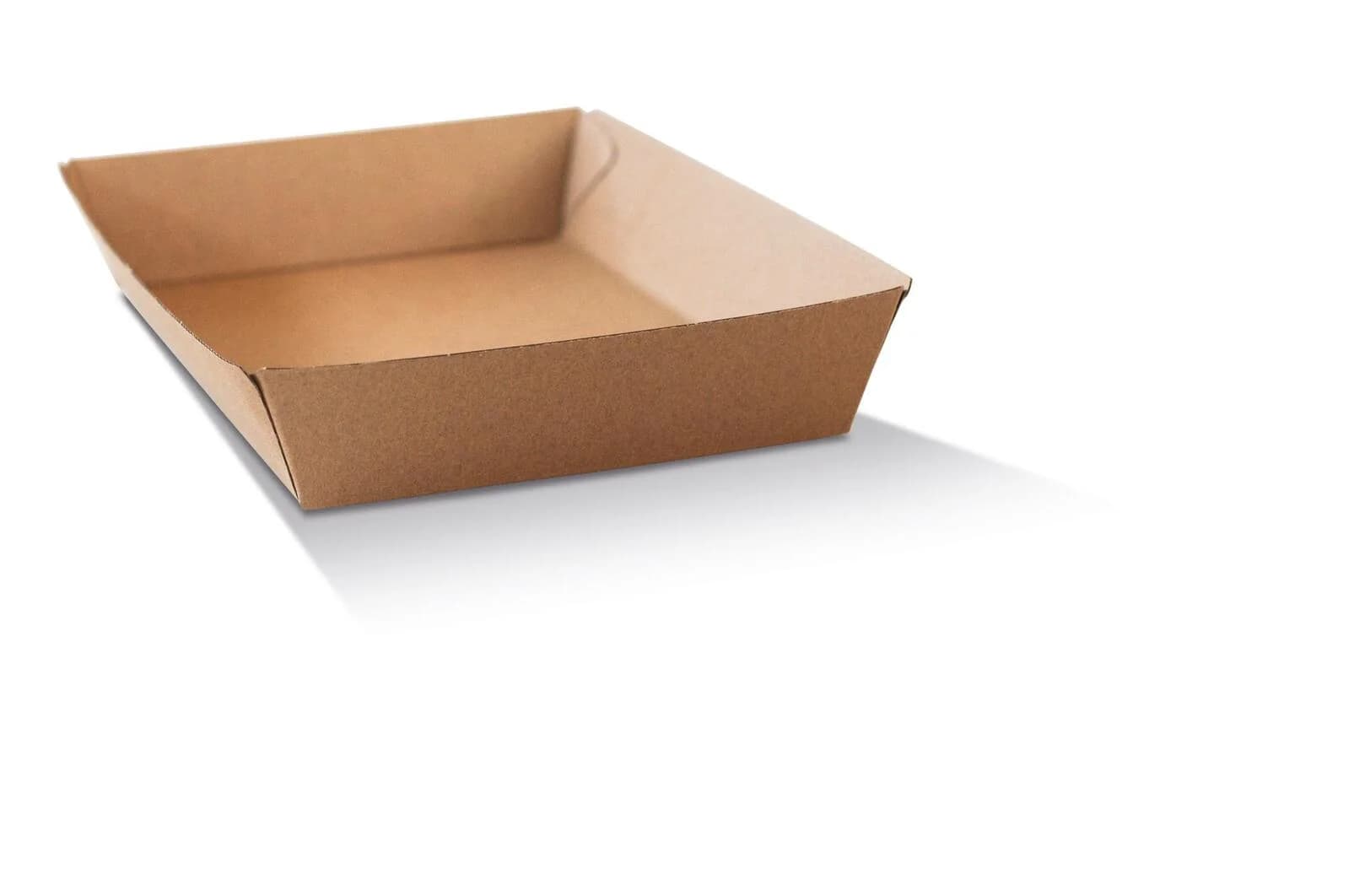 MEDIUM Kraft Corrugated Takeaway Trays - Pk 125