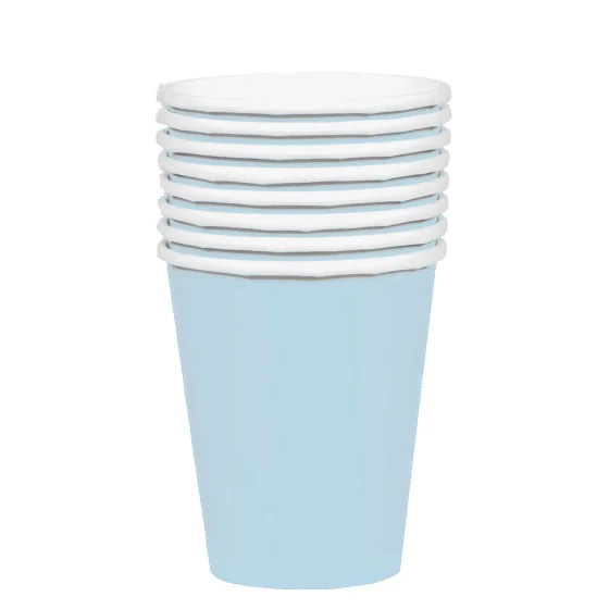 354ml Pastel Blue Paper Cups - Pk 20