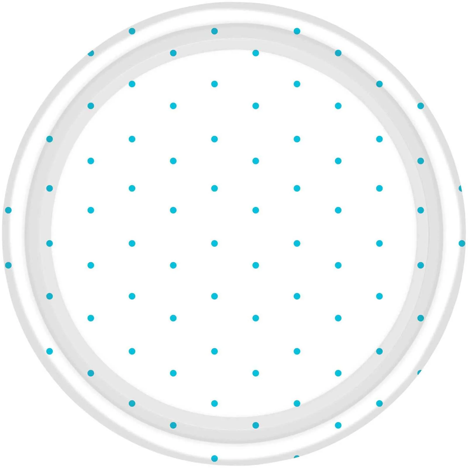 Dots Paper Plates 17cm Round 8CT FSC - Caribbean Blue NPC