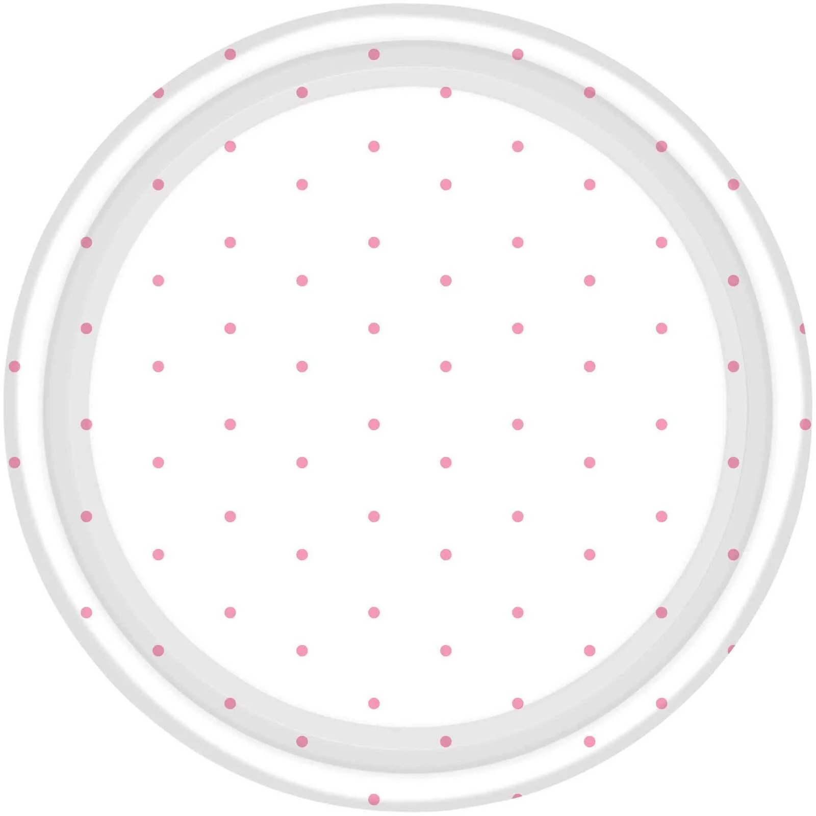17cm Pink Dots Paper Plates - Pk 8