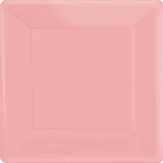 Paper Plates 23cm Square 20CT - New Pink
