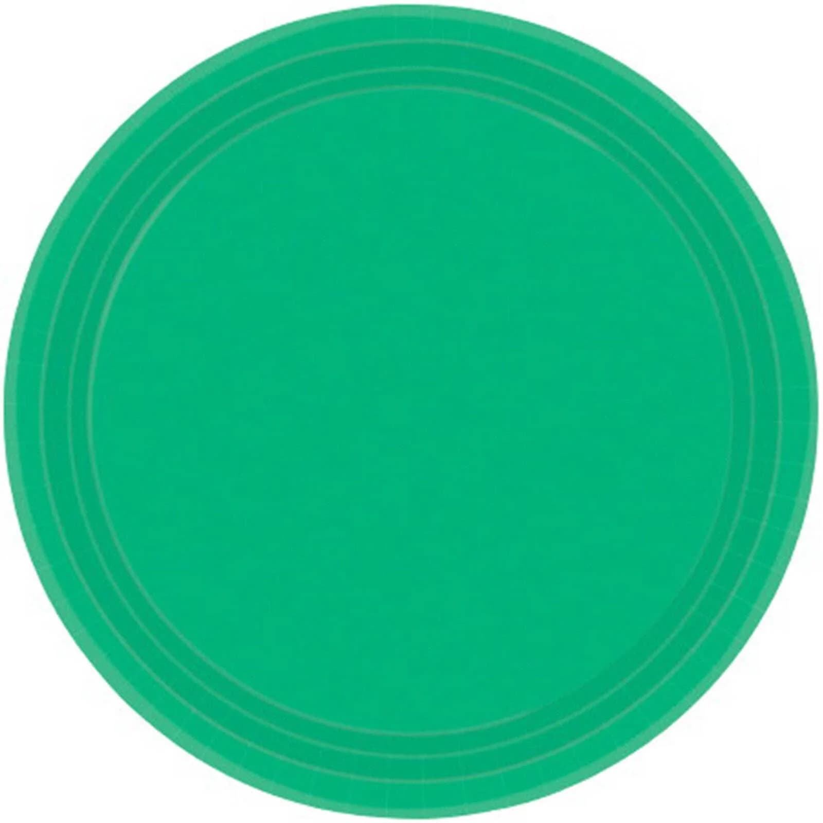 Paper Plates 17cm Round 20CT FSC - Festive Green NPC