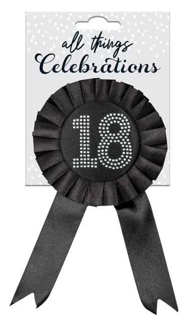 18 Diamente Black Rosette