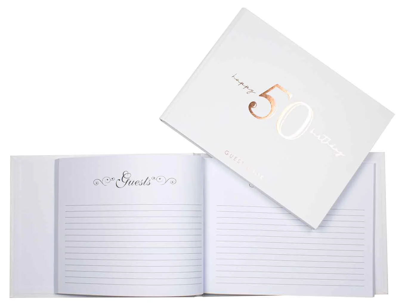 Rose Gold/White 50th Birthday Guest Book